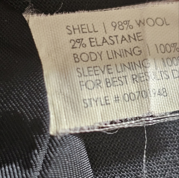 Club Monaco Wool Black Career Work Blazer 2 Preowned - Picture 9 of 10